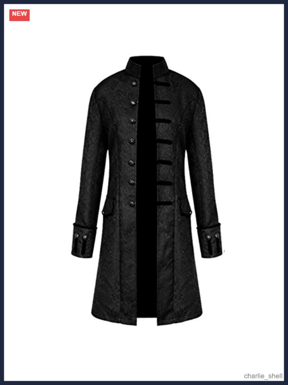 Men's Steampunk Frock Coat Jacket Halloween Costume Victorian Gothic Retro